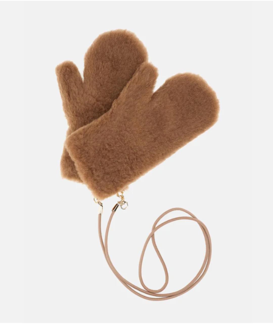 MAX MARA Коричневые перчатки, фото 3