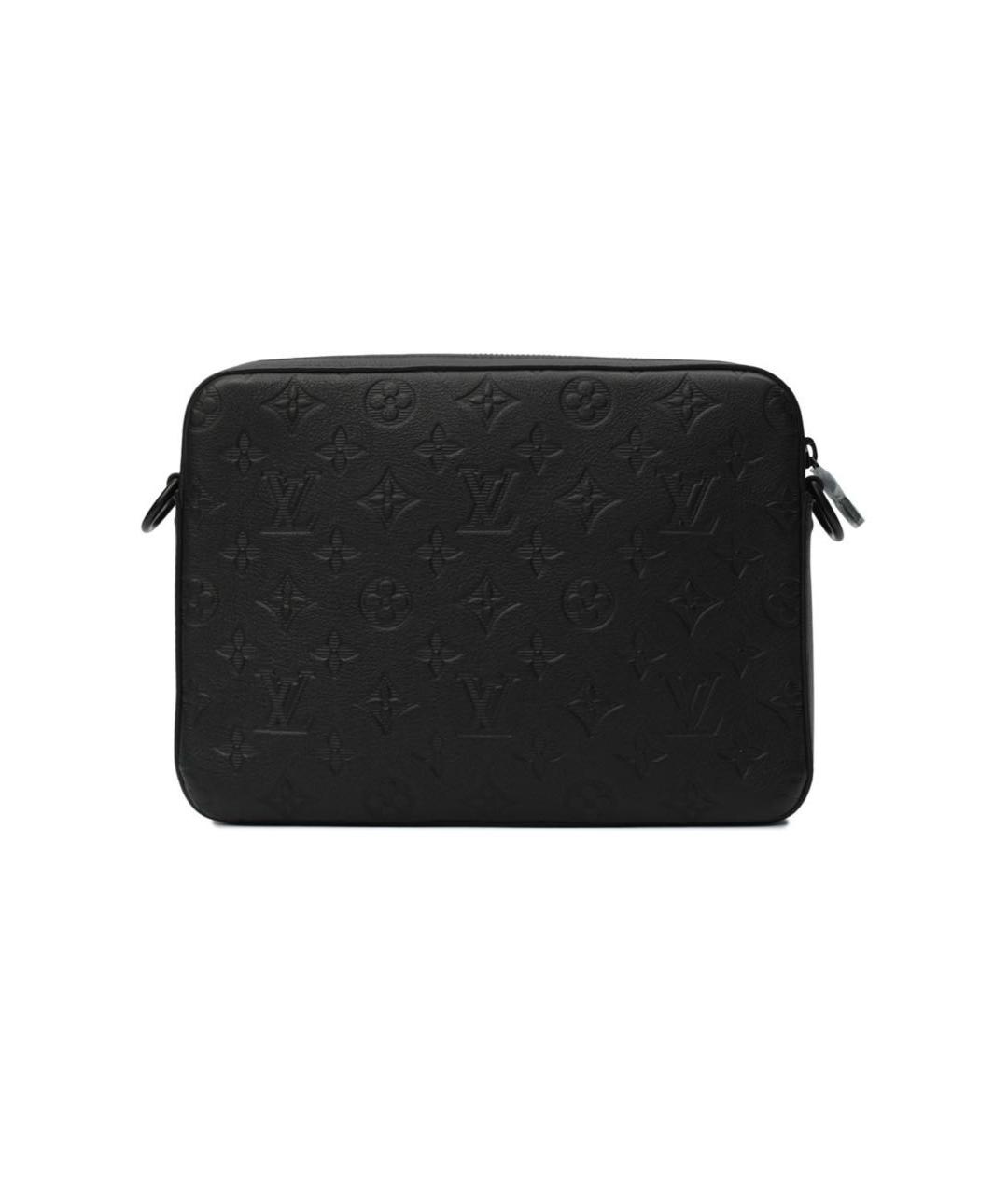 LOUIS VUITTON Черная кожаная сумка на плечо, фото 3