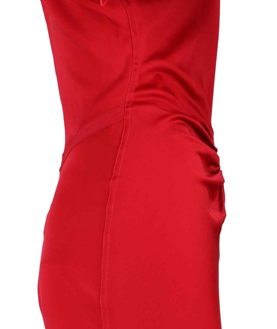 VICTORIA BECKHAM Красное ацетатное коктейльное платье, фото 3