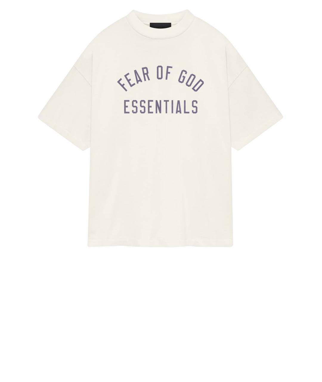 FEAR OF GOD ESSENTIALS Бежевая хлопковая футболка, фото 1