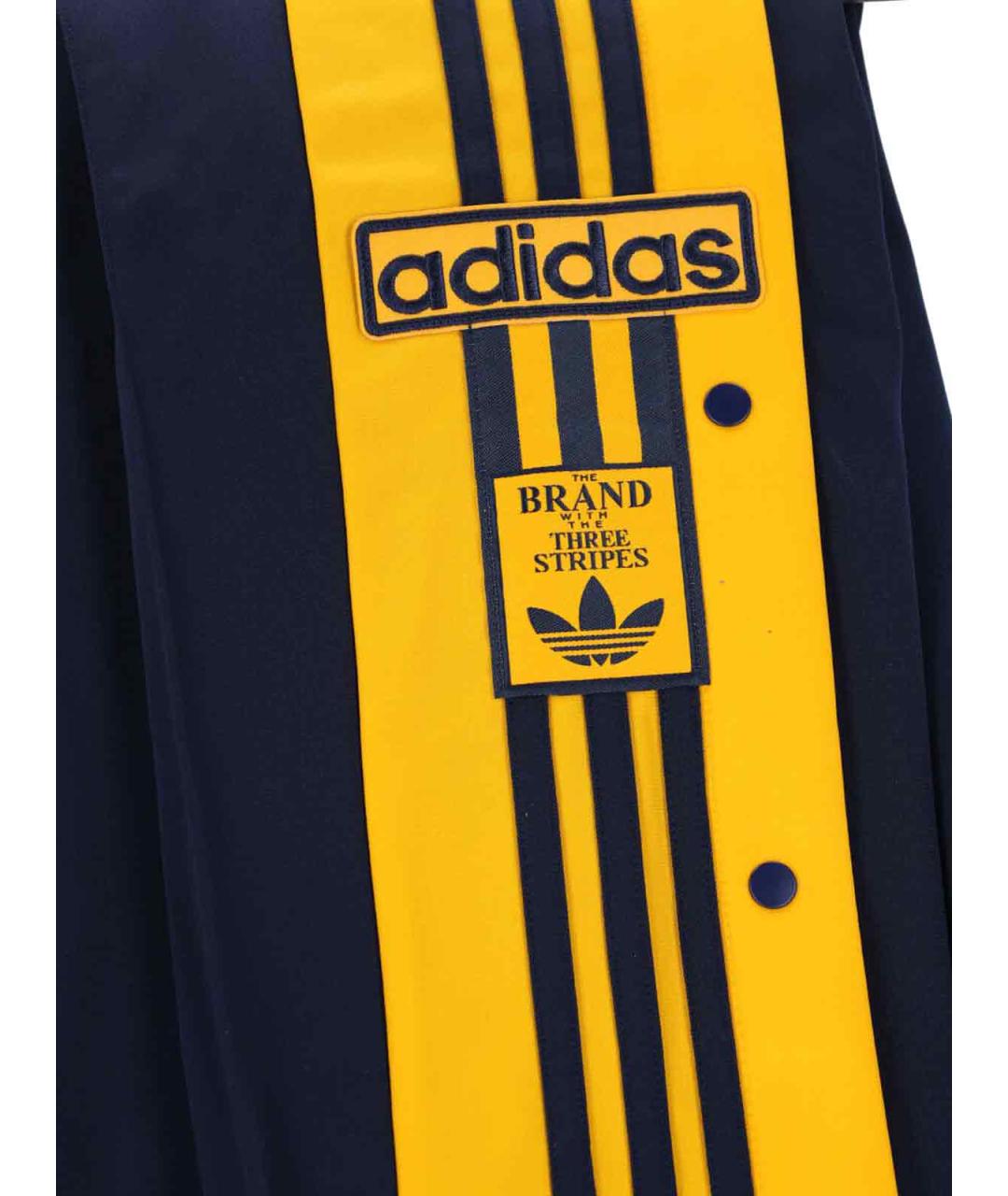 ADIDAS Темно-синие полиэстеровые прямые брюки, фото 4