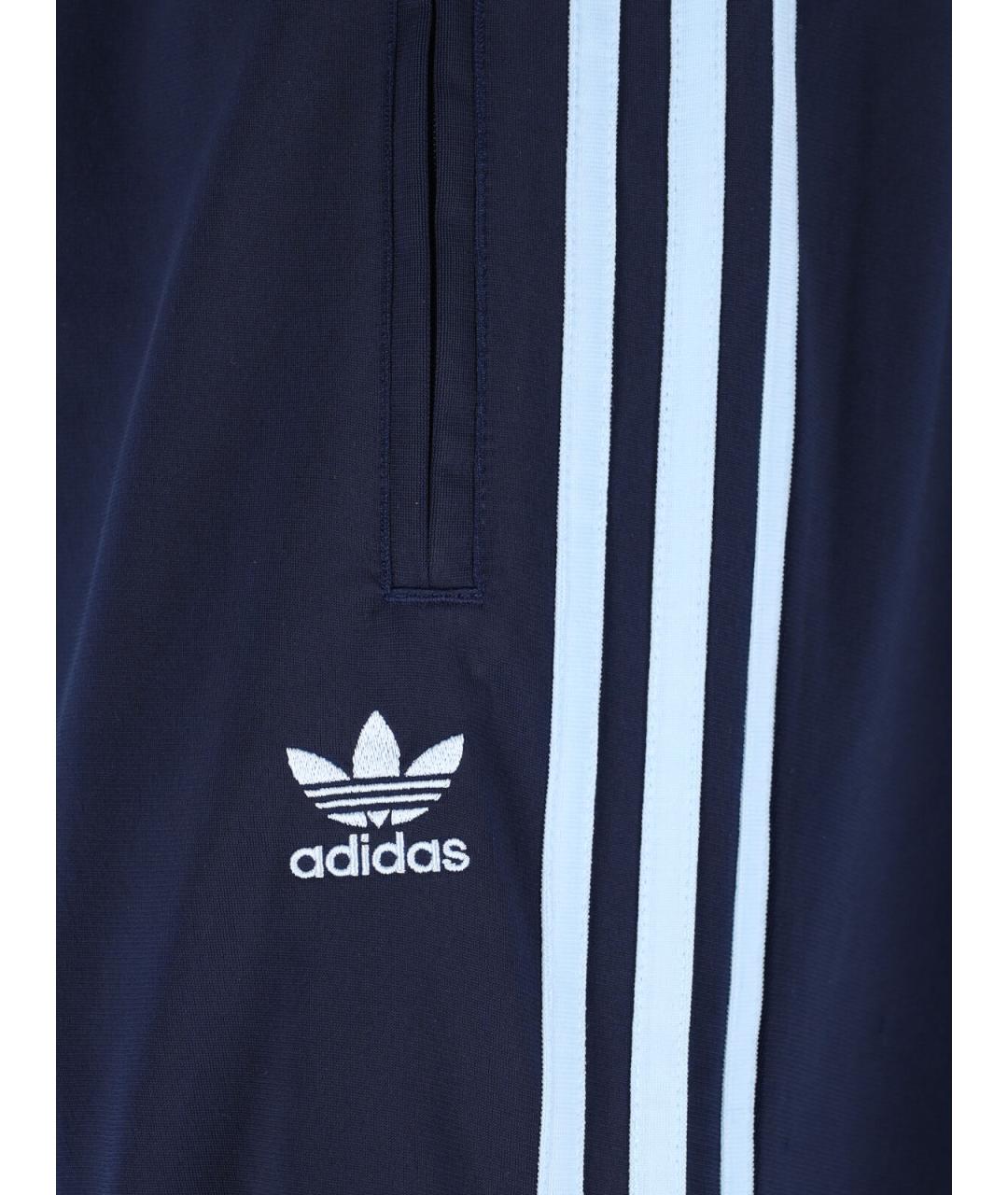 ADIDAS Темно-синие полиэстеровые повседневные брюки, фото 4