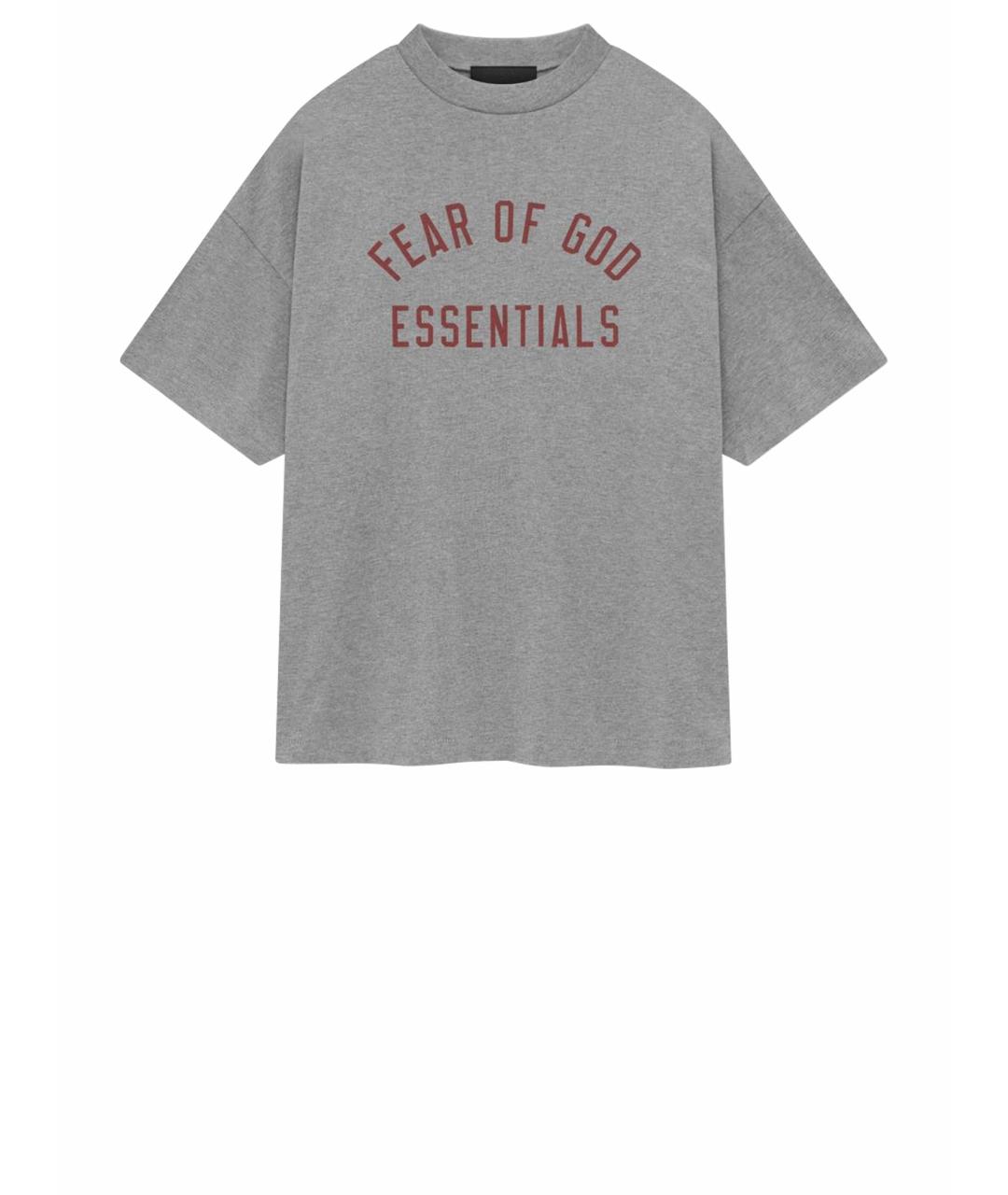 FEAR OF GOD ESSENTIALS Серая хлопковая футболка, фото 1