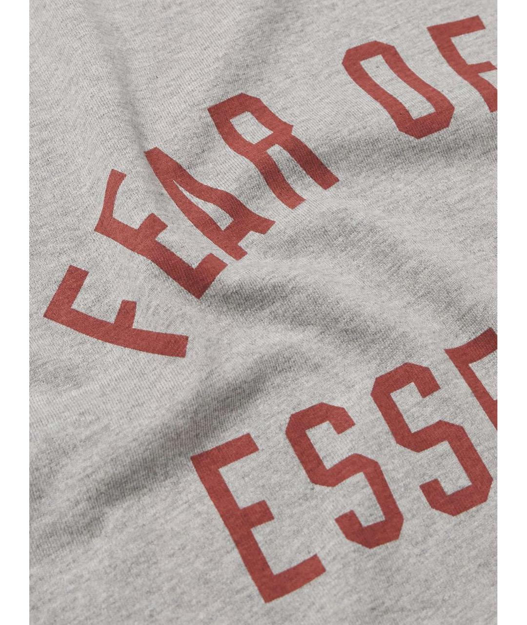 FEAR OF GOD ESSENTIALS Серая хлопковая футболка, фото 3