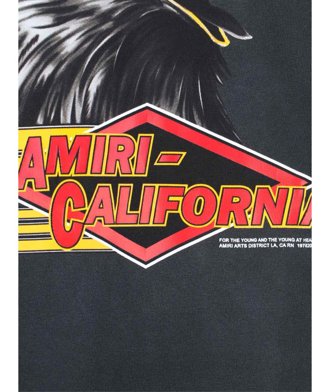 AMIRI Черная хлопковая футболка, фото 3