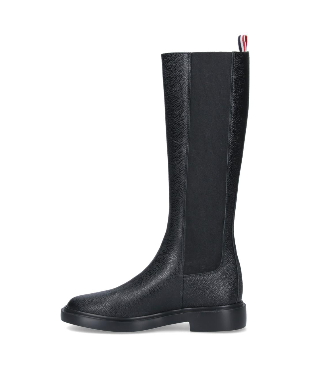THOM BROWNE Черные кожаные сапоги, фото 3