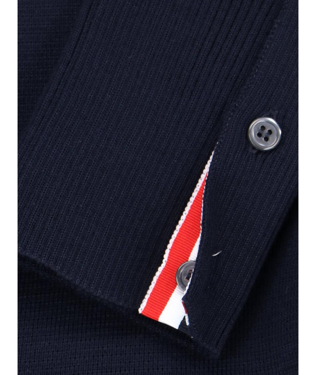 THOM BROWNE Темно-синий шерстяной джемпер / свитер, фото 4