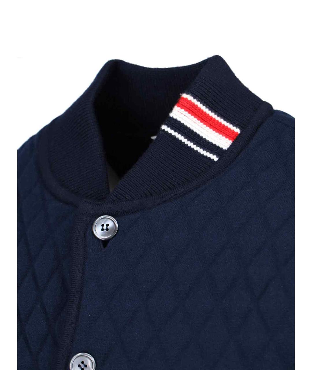 THOM BROWNE Синяя шерстяная куртка, фото 4