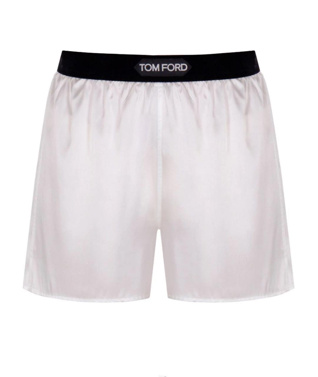 TOM FORD Белые шелковые шорты, фото 1