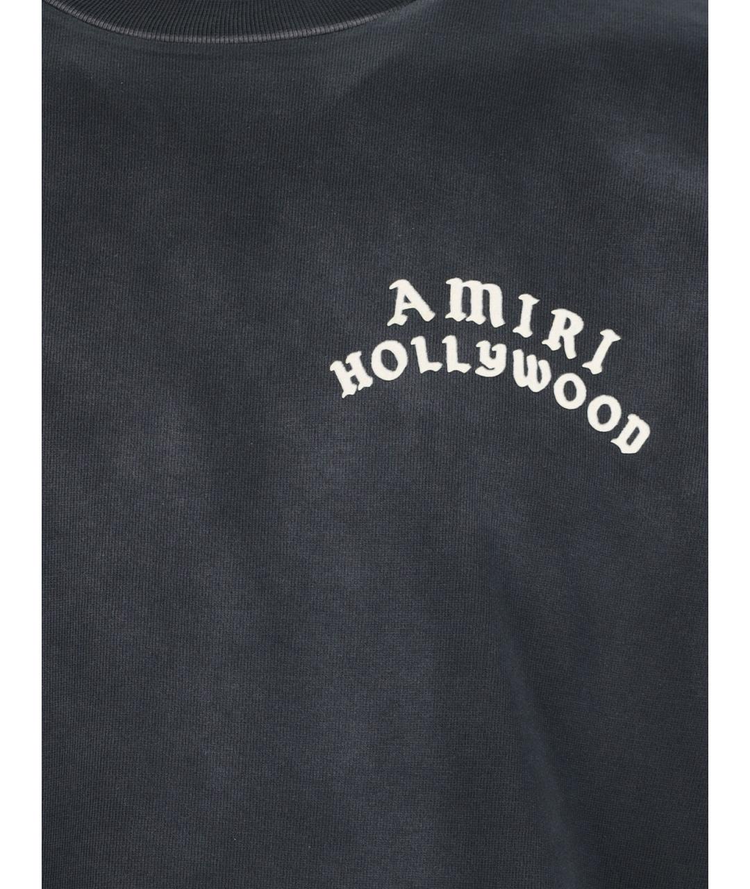 AMIRI Черная хлопковая футболка, фото 4