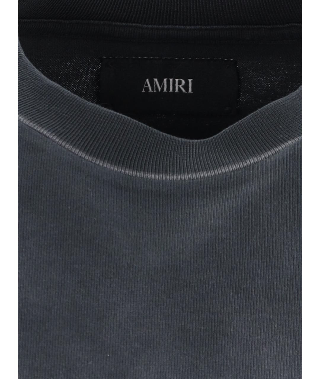 AMIRI Черная хлопковая футболка, фото 5
