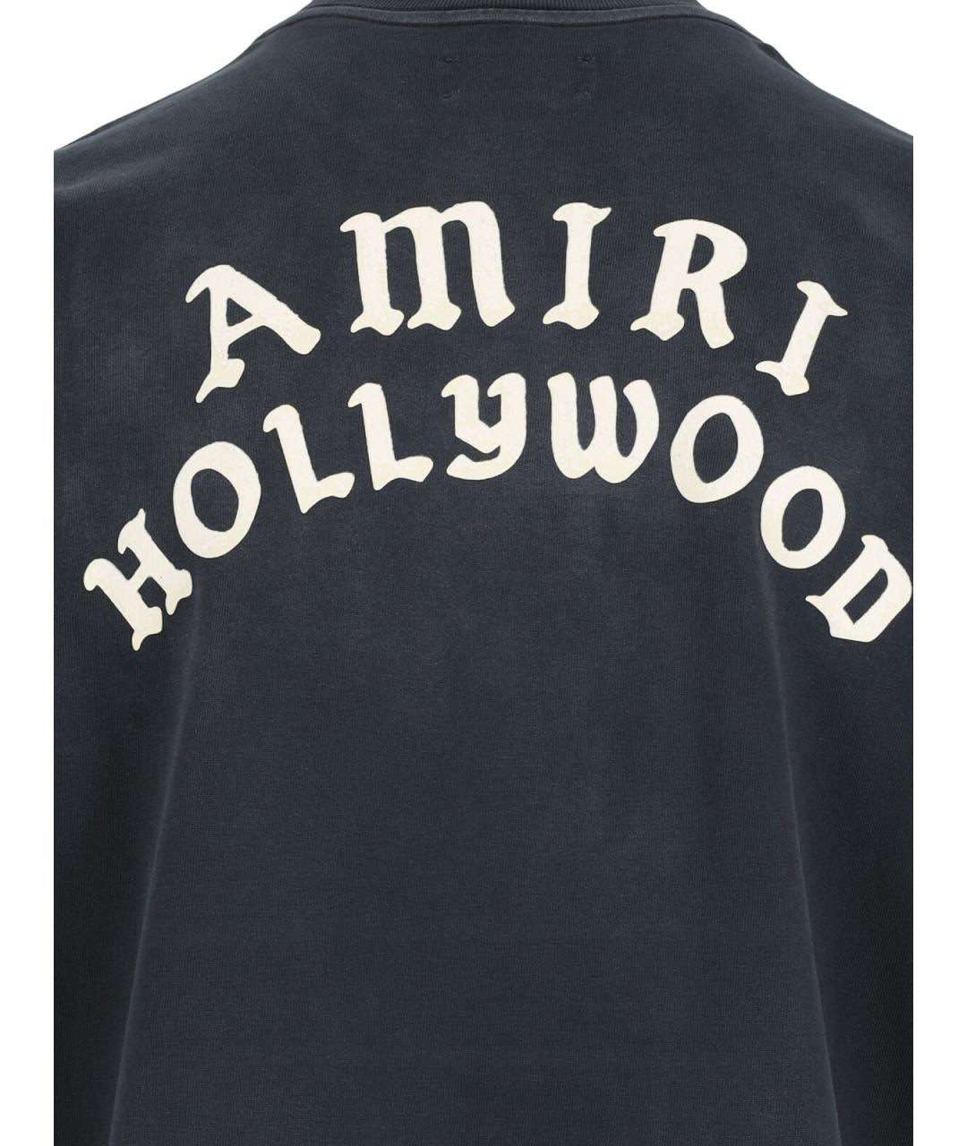 AMIRI Черная хлопковая футболка, фото 3
