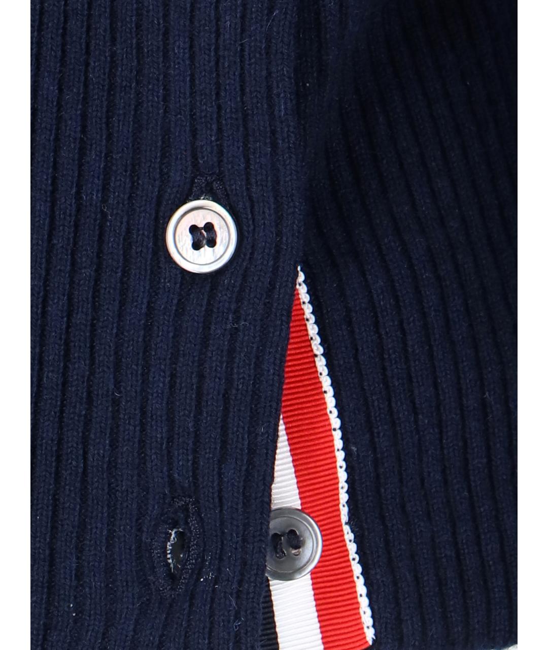 THOM BROWNE Синий кашемировый джемпер / свитер, фото 3