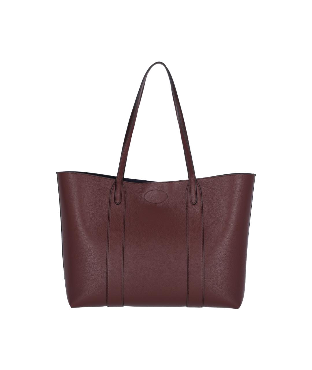MULBERRY Бордовая кожаная сумка тоут, фото 3