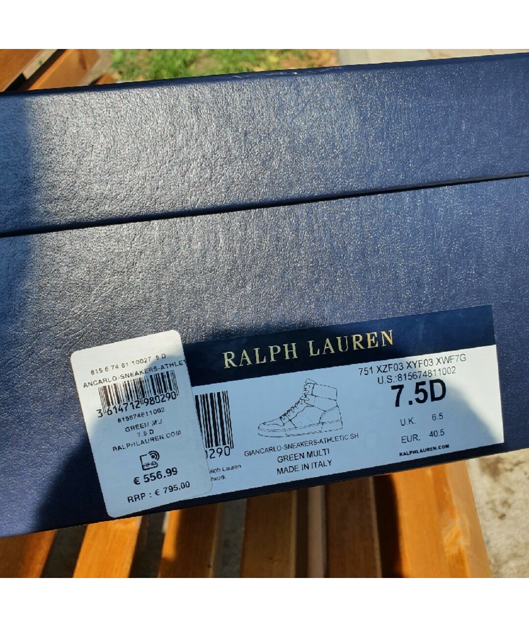 RALPH LAUREN PURPLE LABEL Хаки замшевые высокие кроссовки / кеды, фото 8