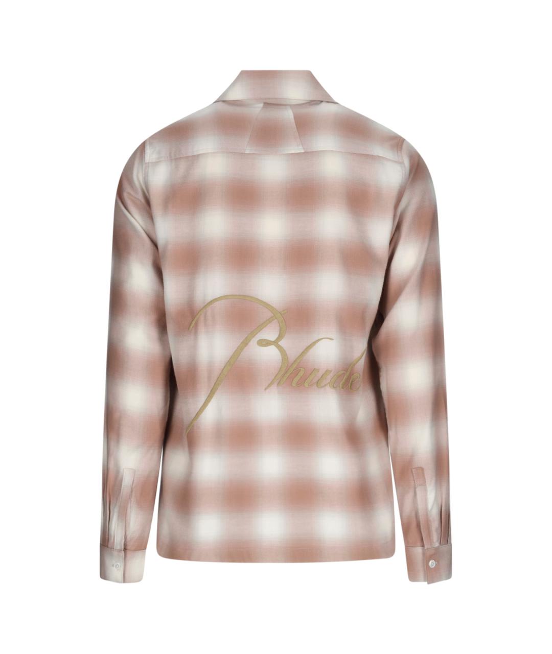RHUDE Бежевая хлопковая кэжуал рубашка, фото 3