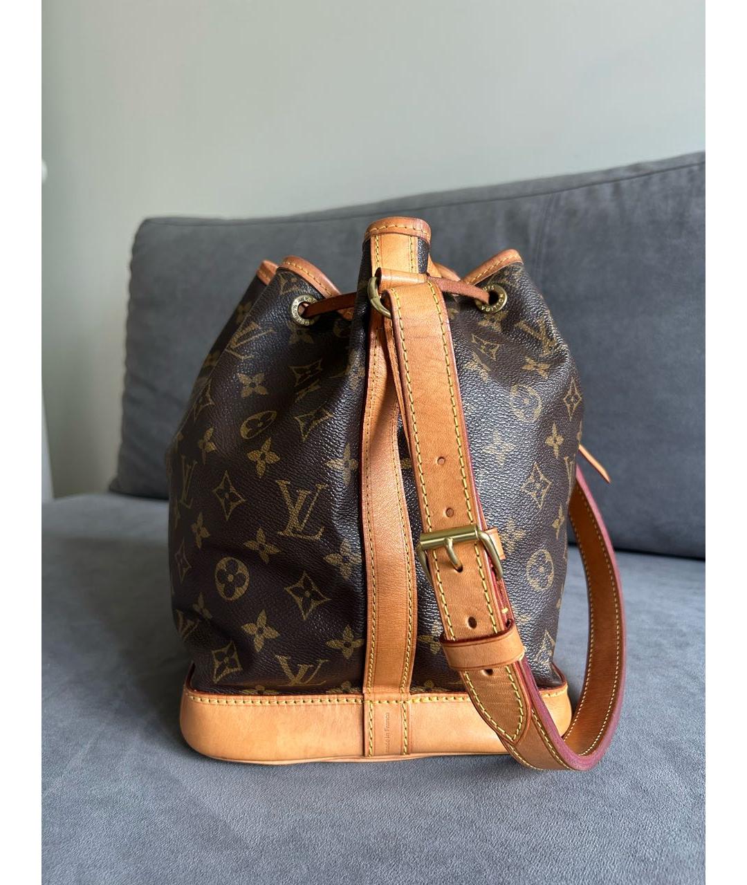 LOUIS VUITTON Коричневая кожаная сумка через плечо, фото 2