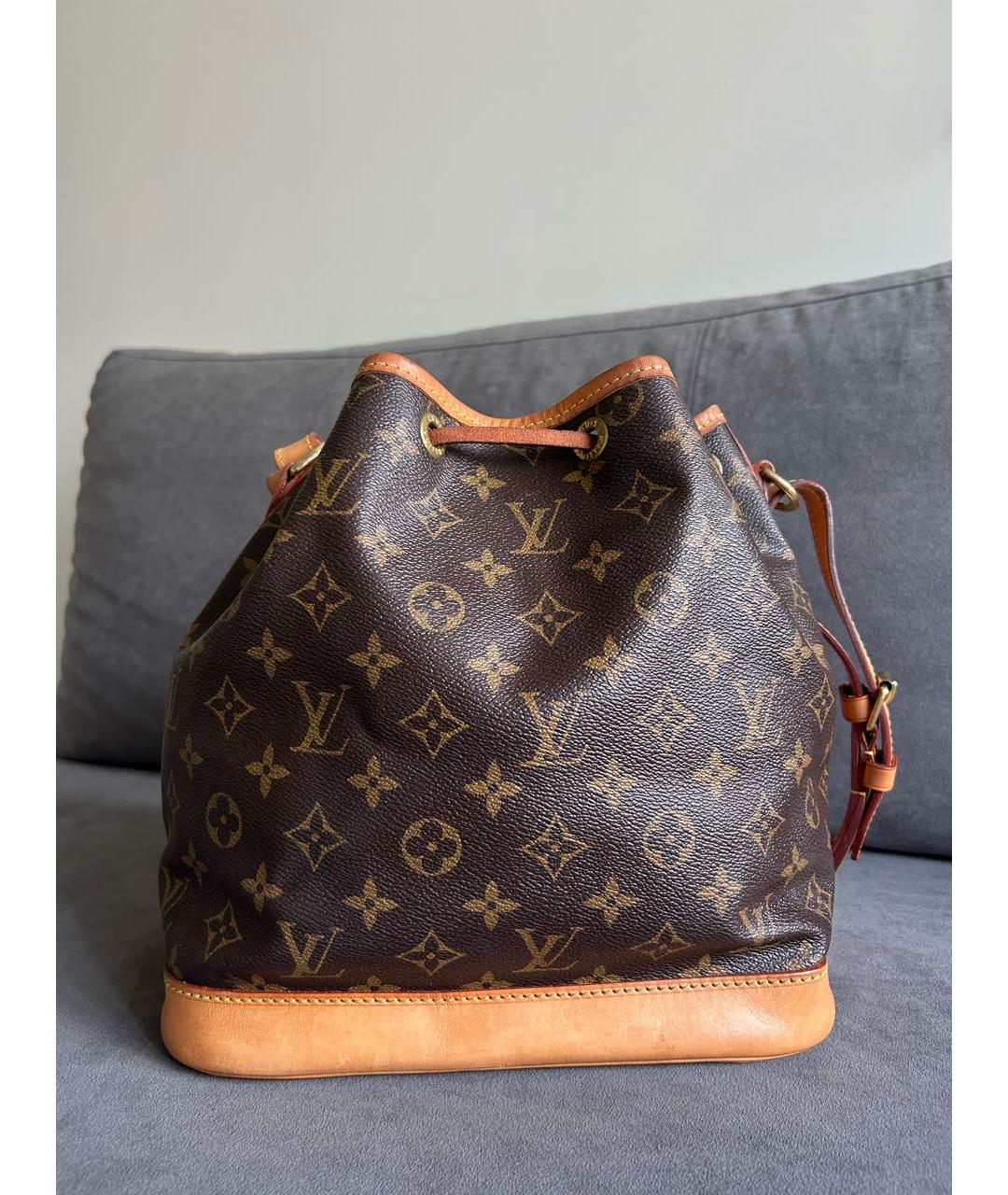 LOUIS VUITTON Коричневая кожаная сумка через плечо, фото 3
