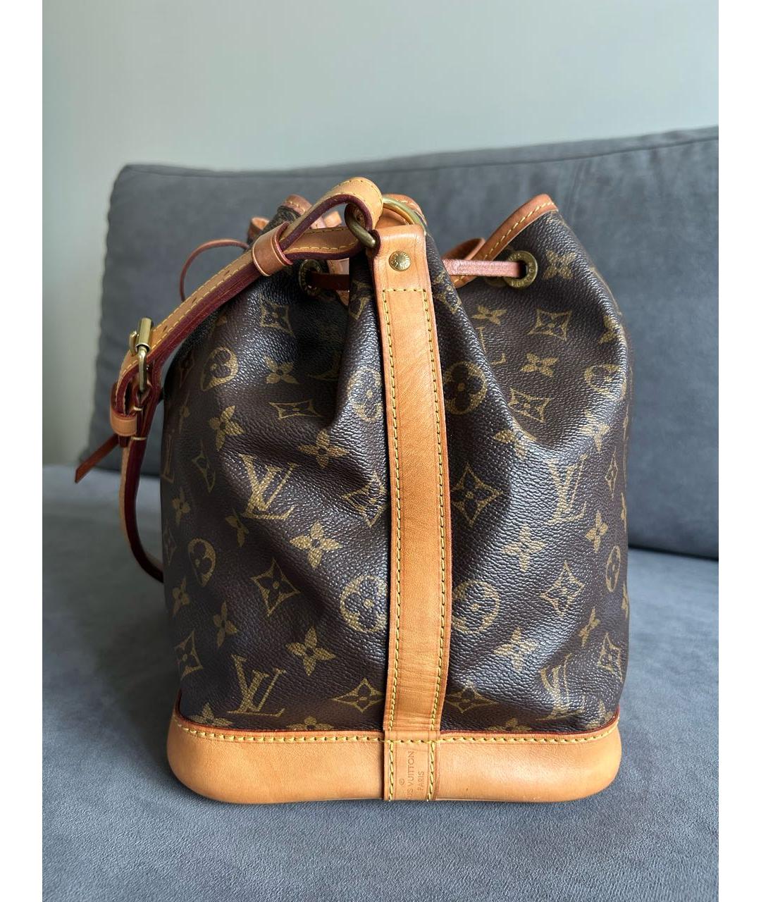 LOUIS VUITTON Коричневая кожаная сумка через плечо, фото 5
