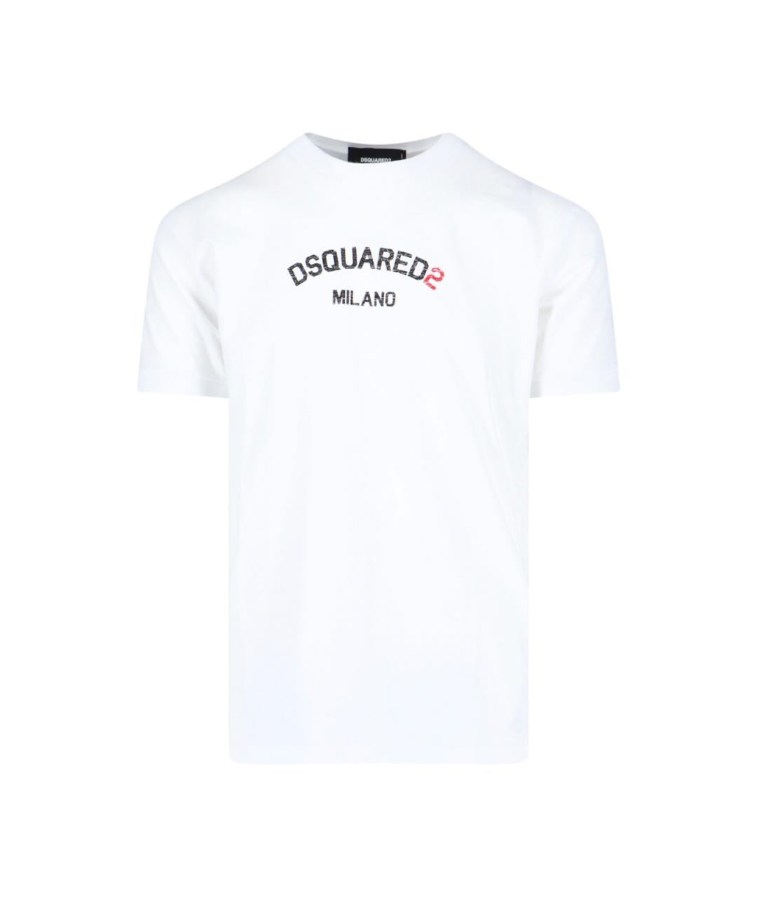 DSQUARED2 Белая хлопковая футболка, фото 1