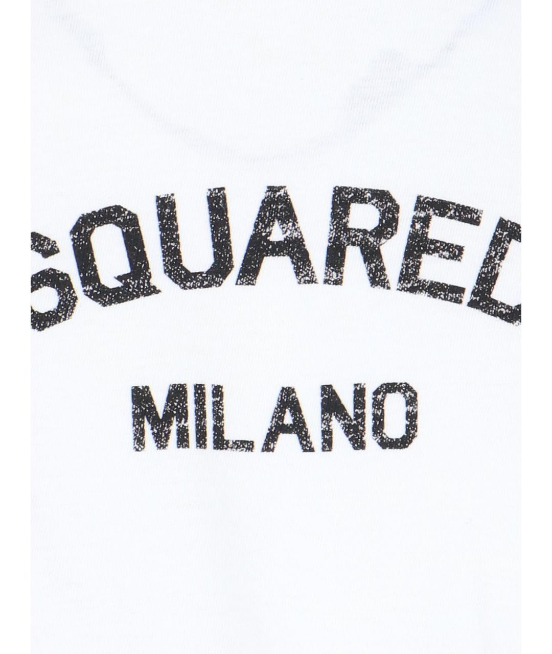 DSQUARED2 Белая хлопковая футболка, фото 4