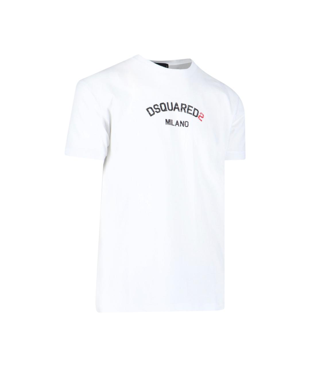 DSQUARED2 Белая хлопковая футболка, фото 2