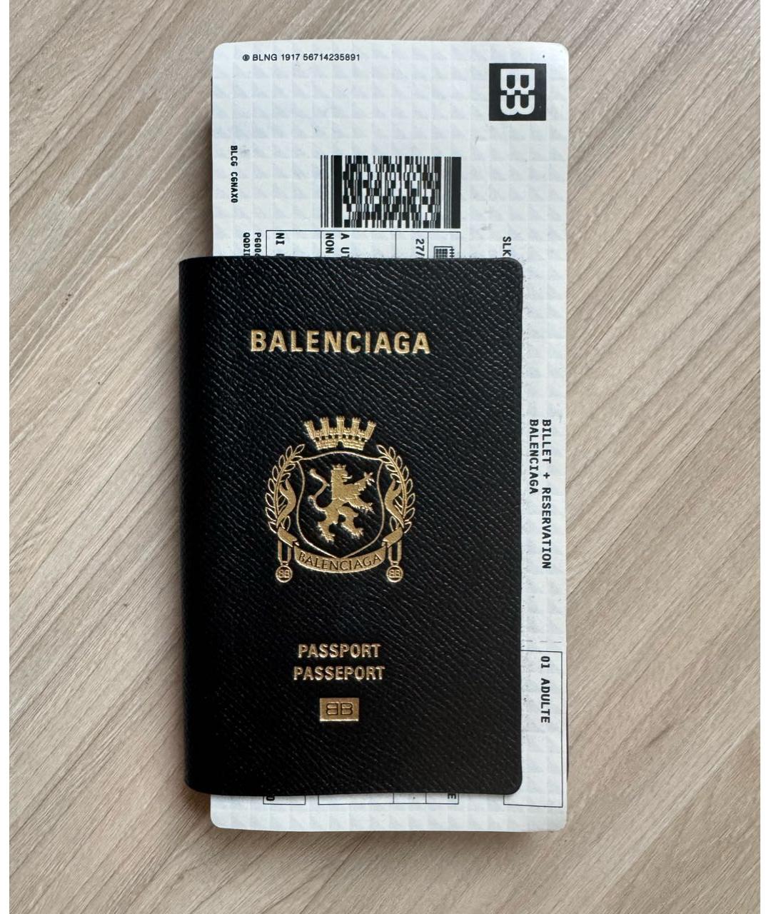 BALENCIAGA Черный кожаный кошелек, фото 2