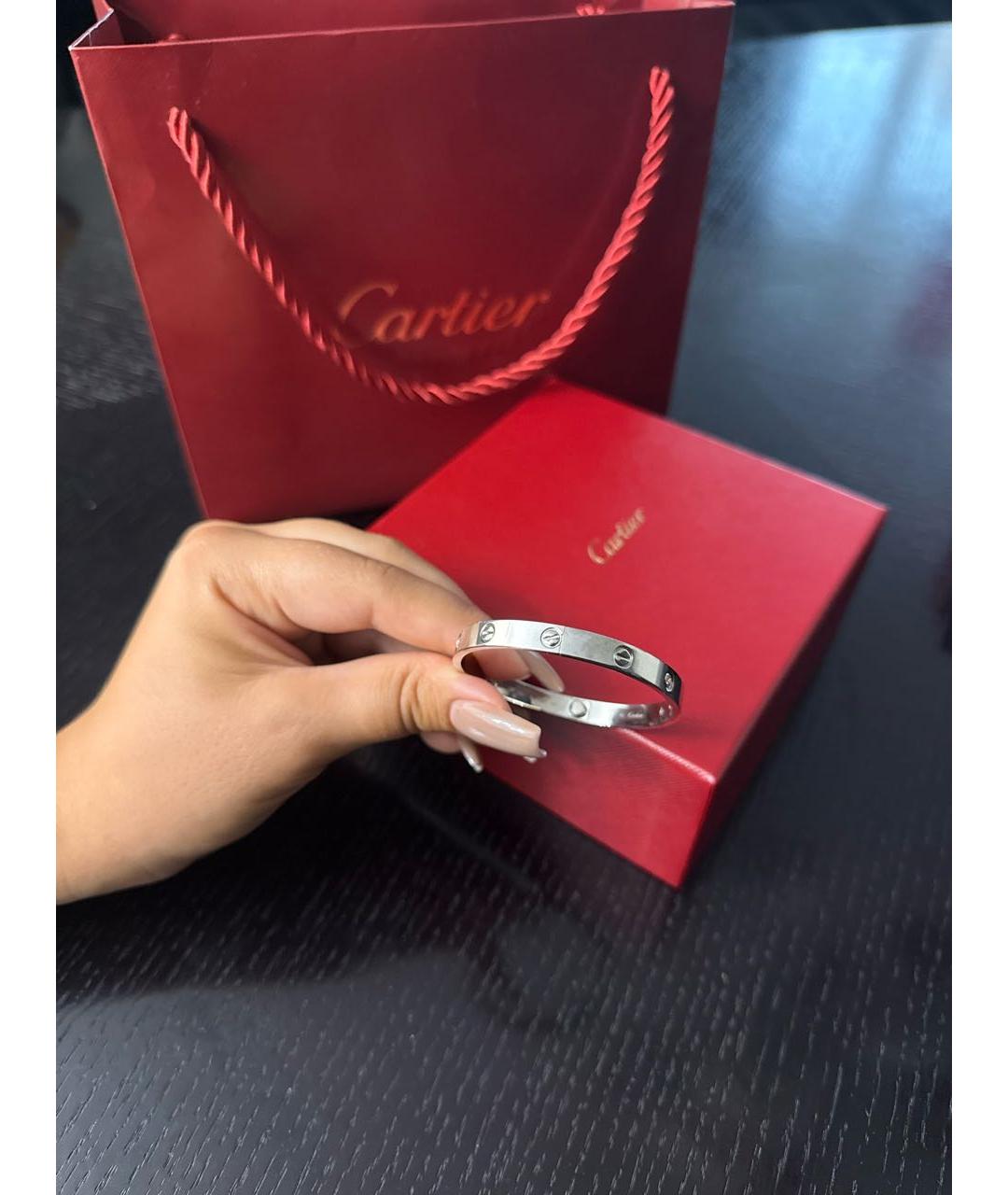 CARTIER Серебрянный браслет из белого золота, фото 5