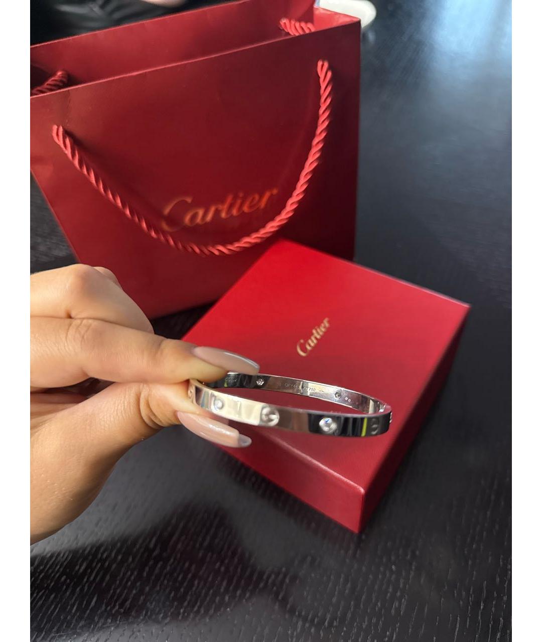 CARTIER Серебрянный браслет из белого золота, фото 4