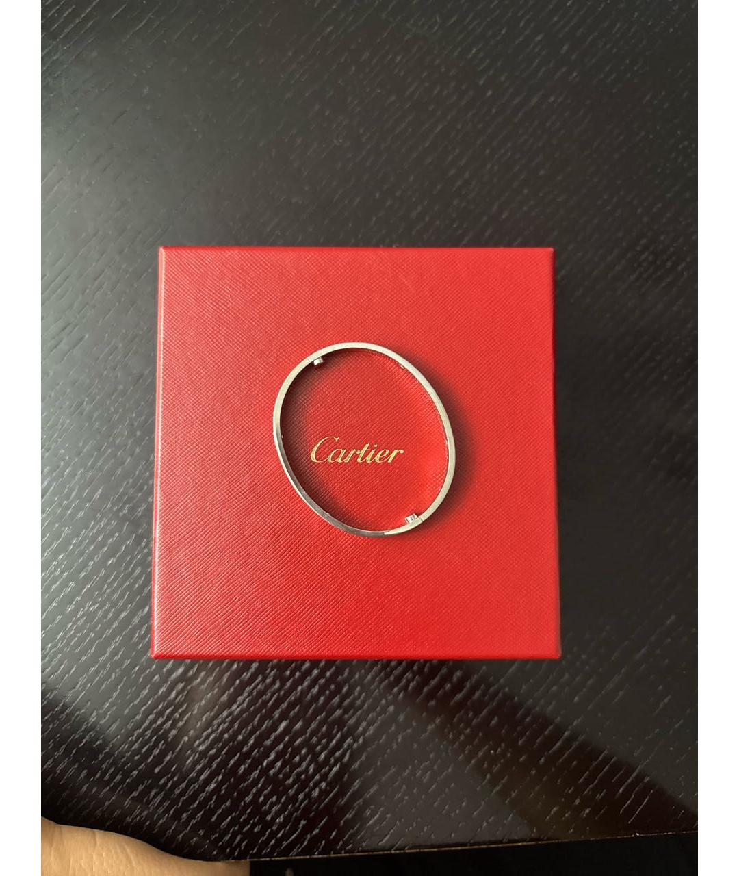CARTIER Серебрянный браслет из белого золота, фото 2