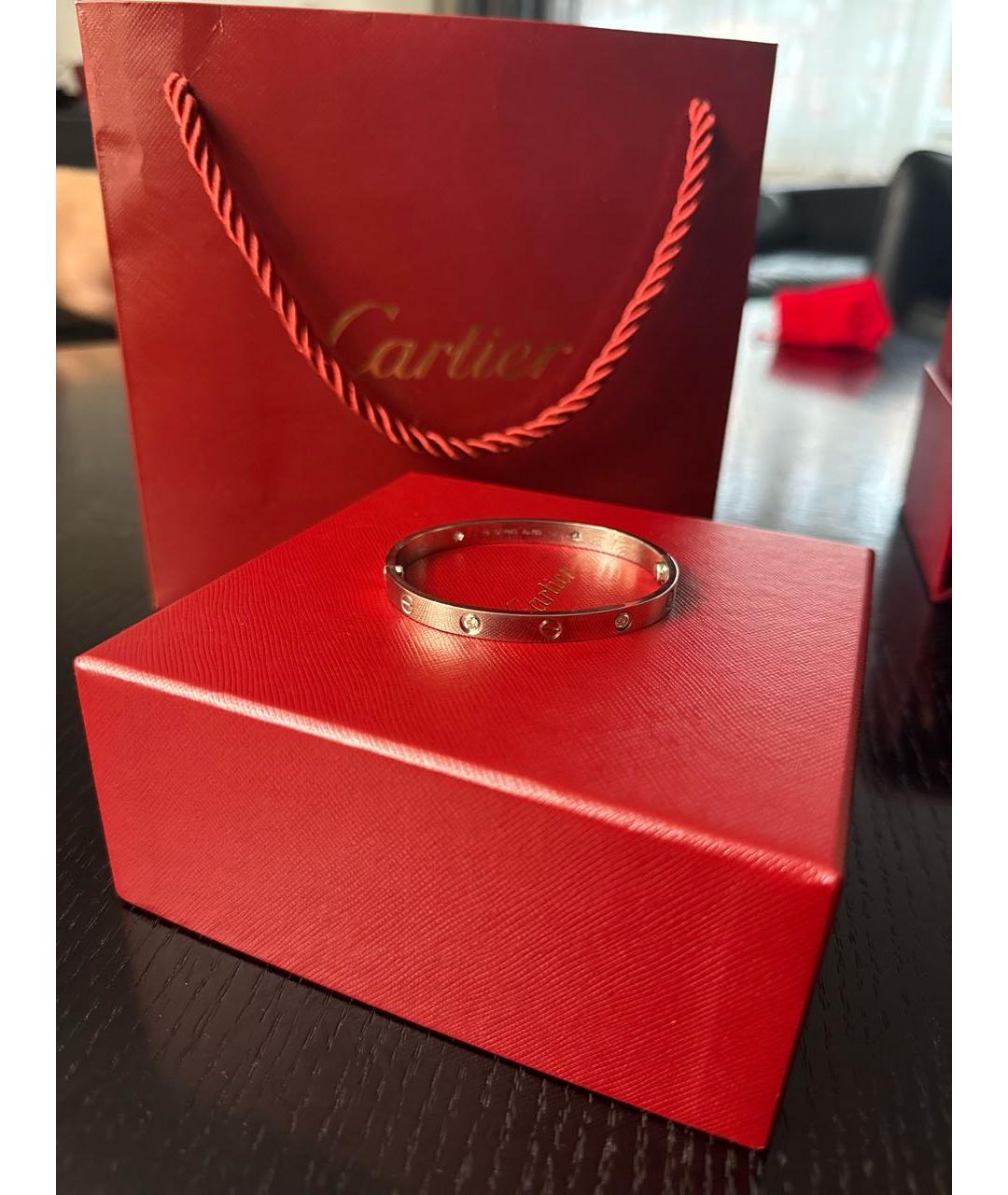 CARTIER Серебрянный браслет из белого золота, фото 6