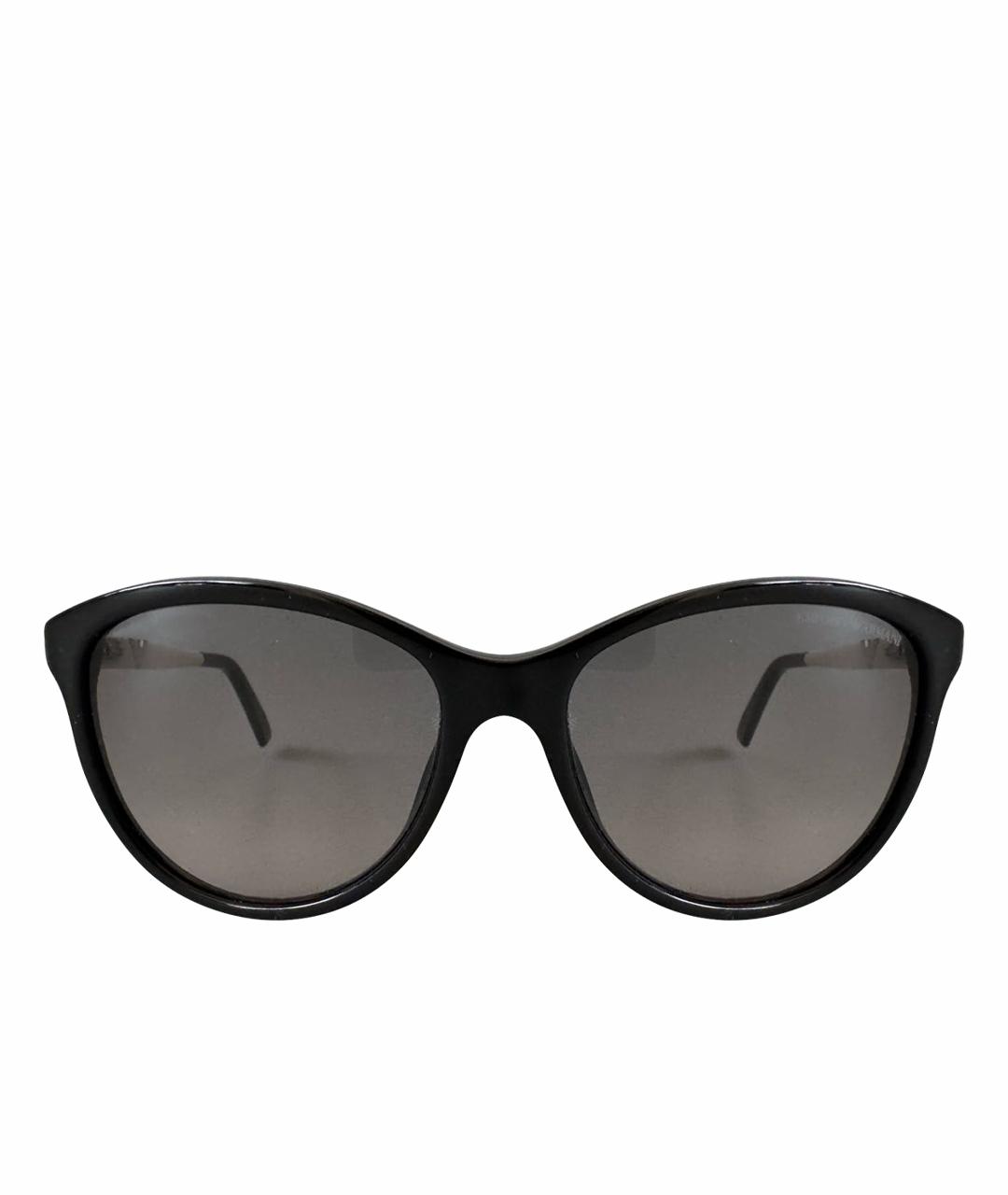 EMPORIO ARMANI Черные пластиковые солнцезащитные очки, фото 1