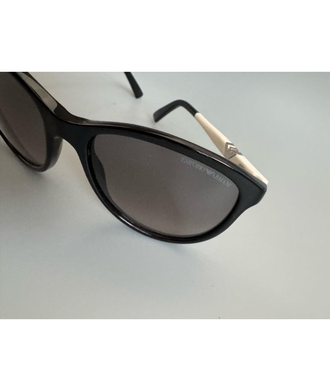 EMPORIO ARMANI Черные пластиковые солнцезащитные очки, фото 3