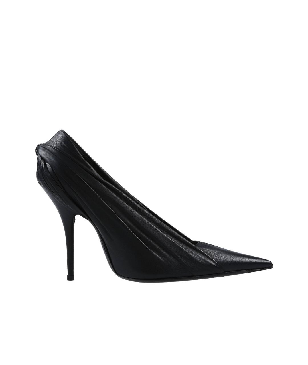 BALENCIAGA Черные кожаные туфли, фото 1