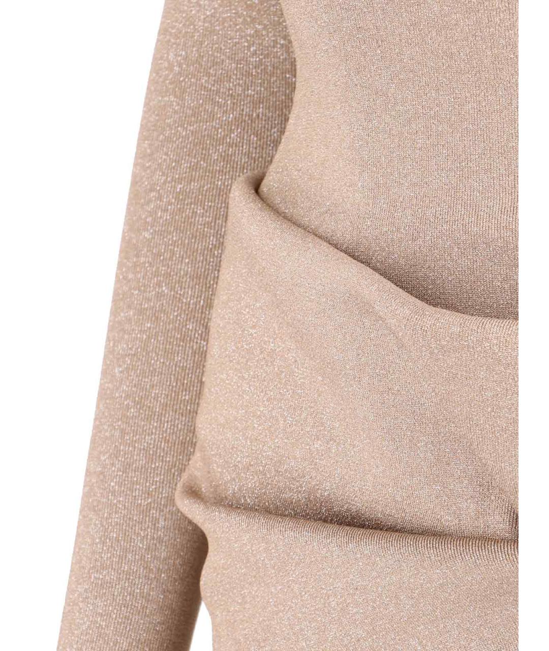 MAX MARA Бежевое вискозное повседневное платье, фото 4