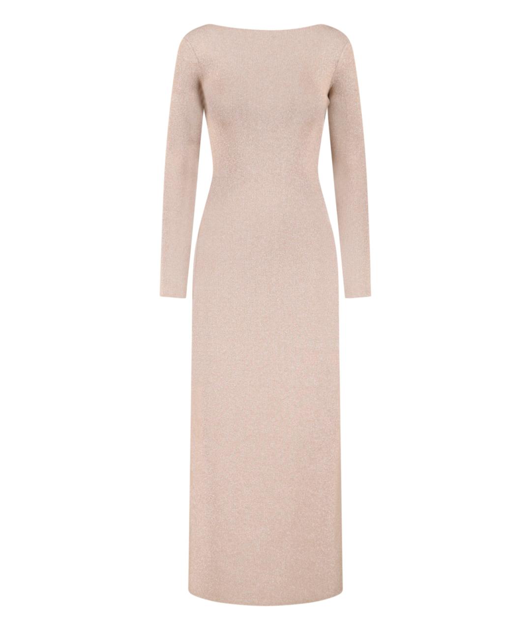 MAX MARA Бежевое вискозное повседневное платье, фото 1