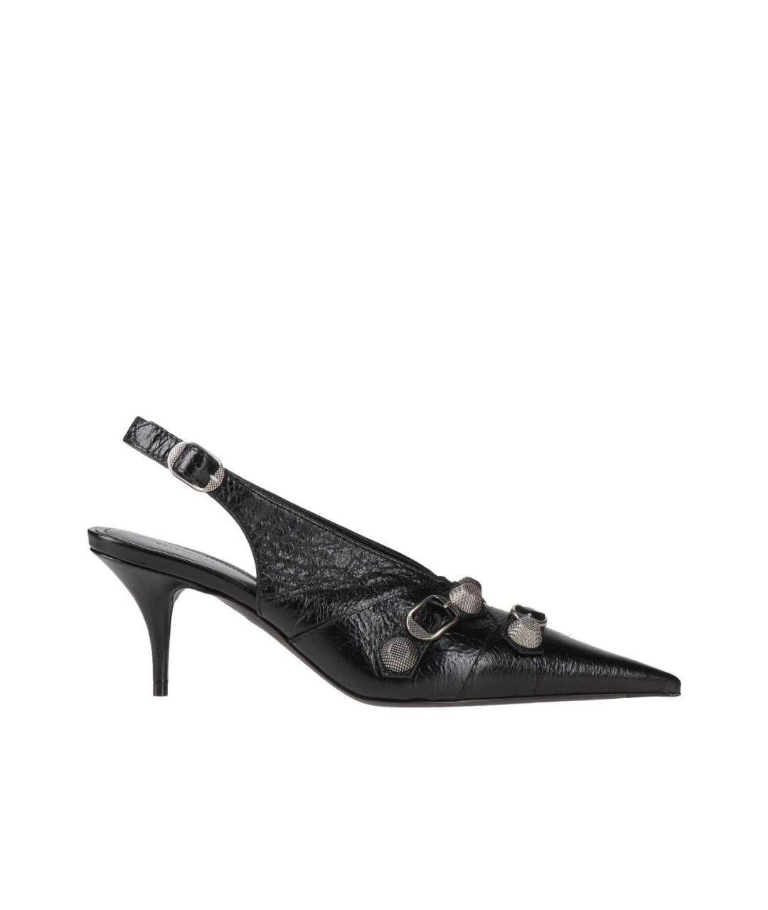 BALENCIAGA Черные кожаные туфли, фото 1