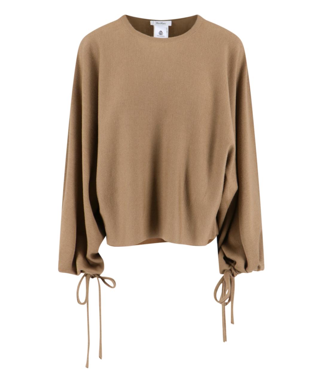 MAX MARA Коричневый шерстяной джемпер / свитер, фото 1