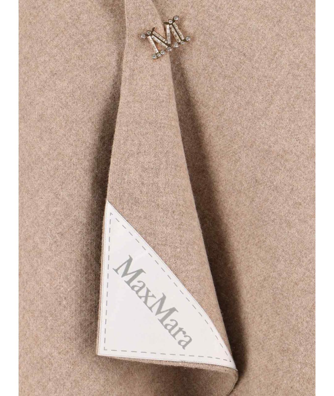 MAX MARA Бежевый шарф, фото 3