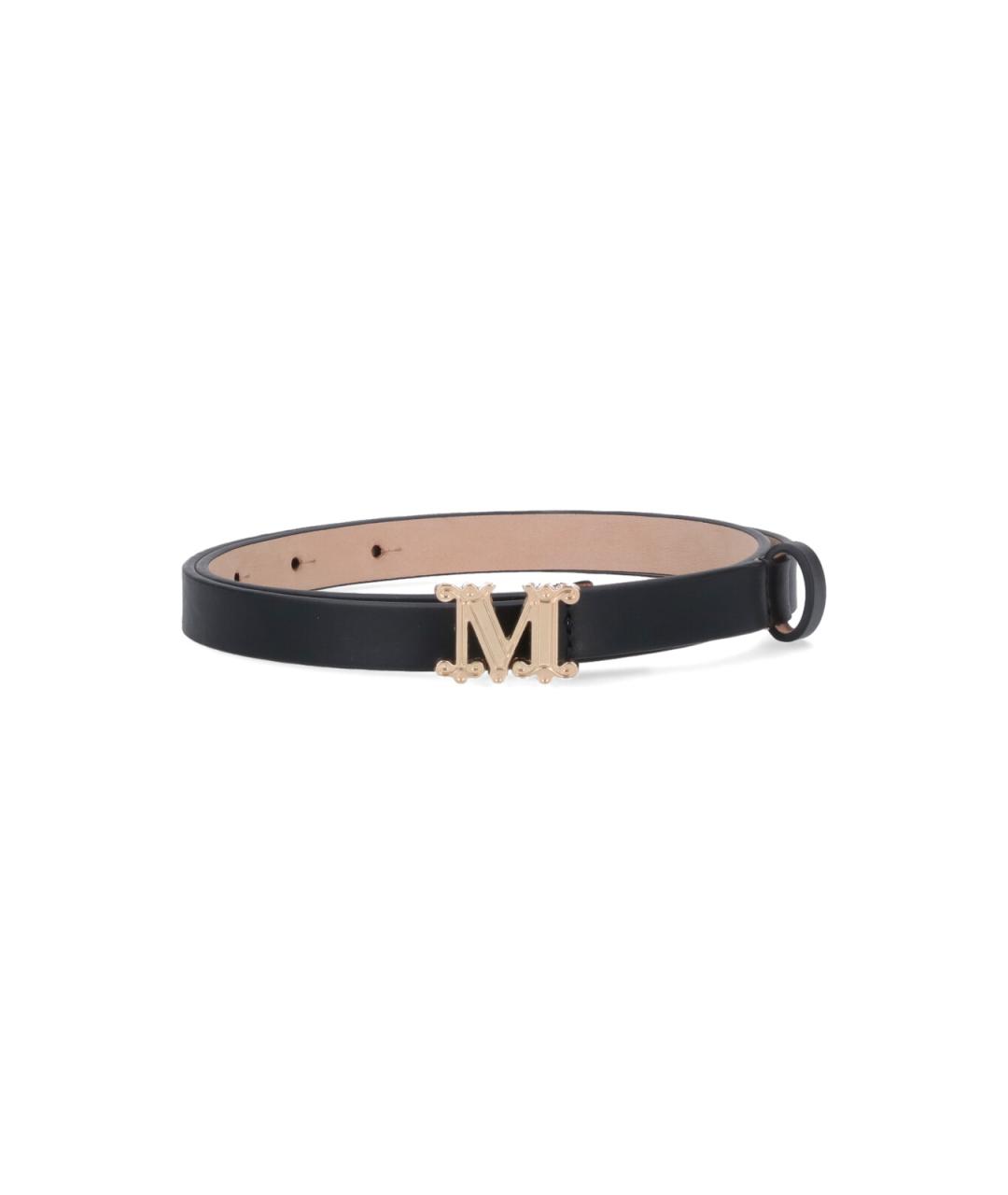 MAX MARA Черный кожаный ремень, фото 1
