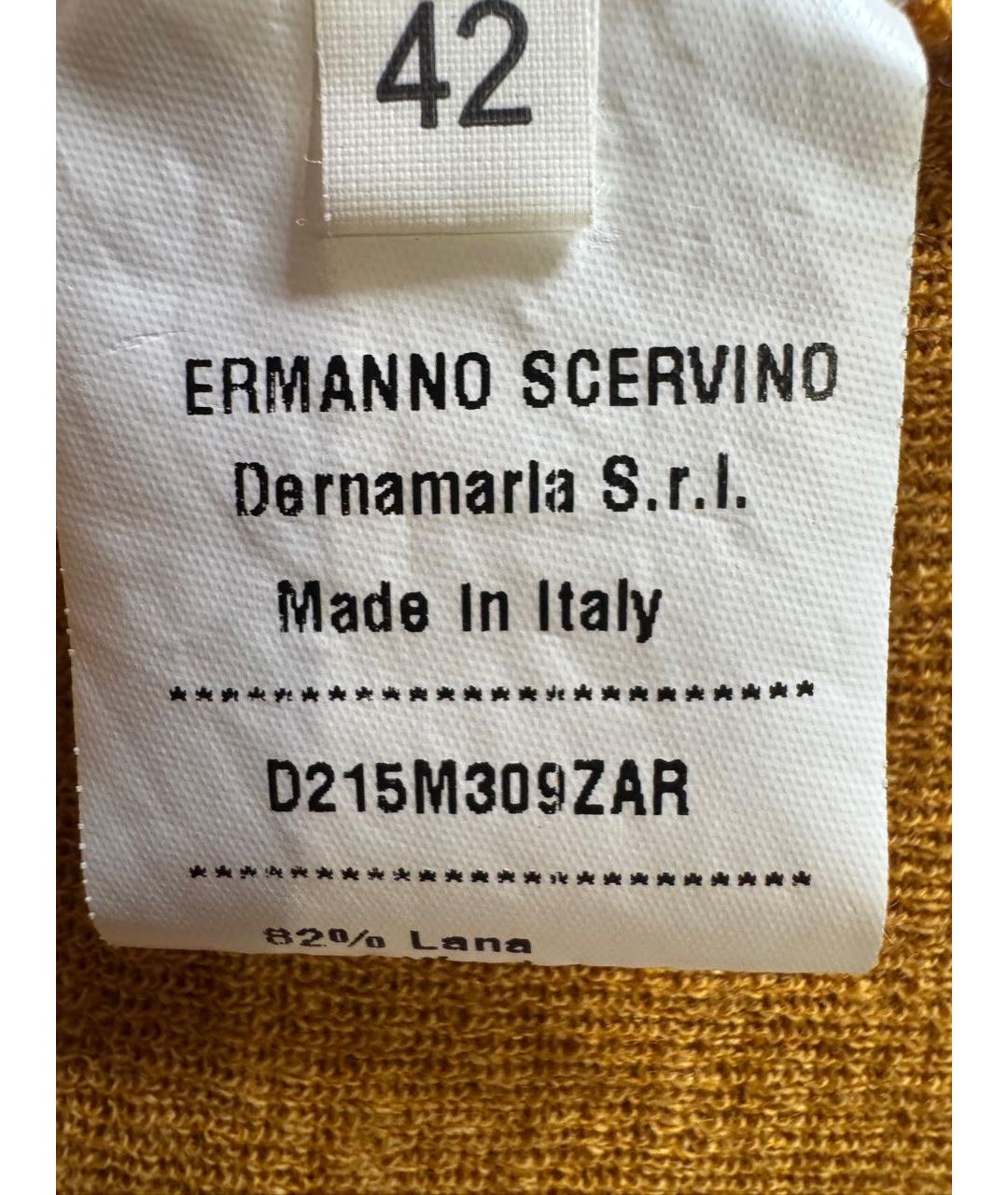 ERMANNO SCERVINO Коричневая шерстяная водолазка, фото 4