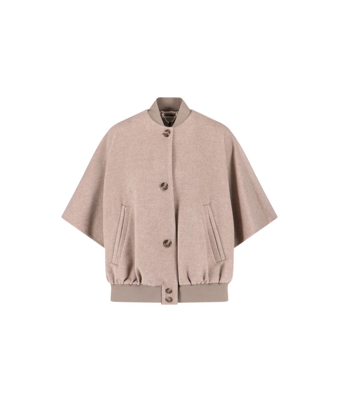 MAX MARA Бежевая кашемировая куртка, фото 1