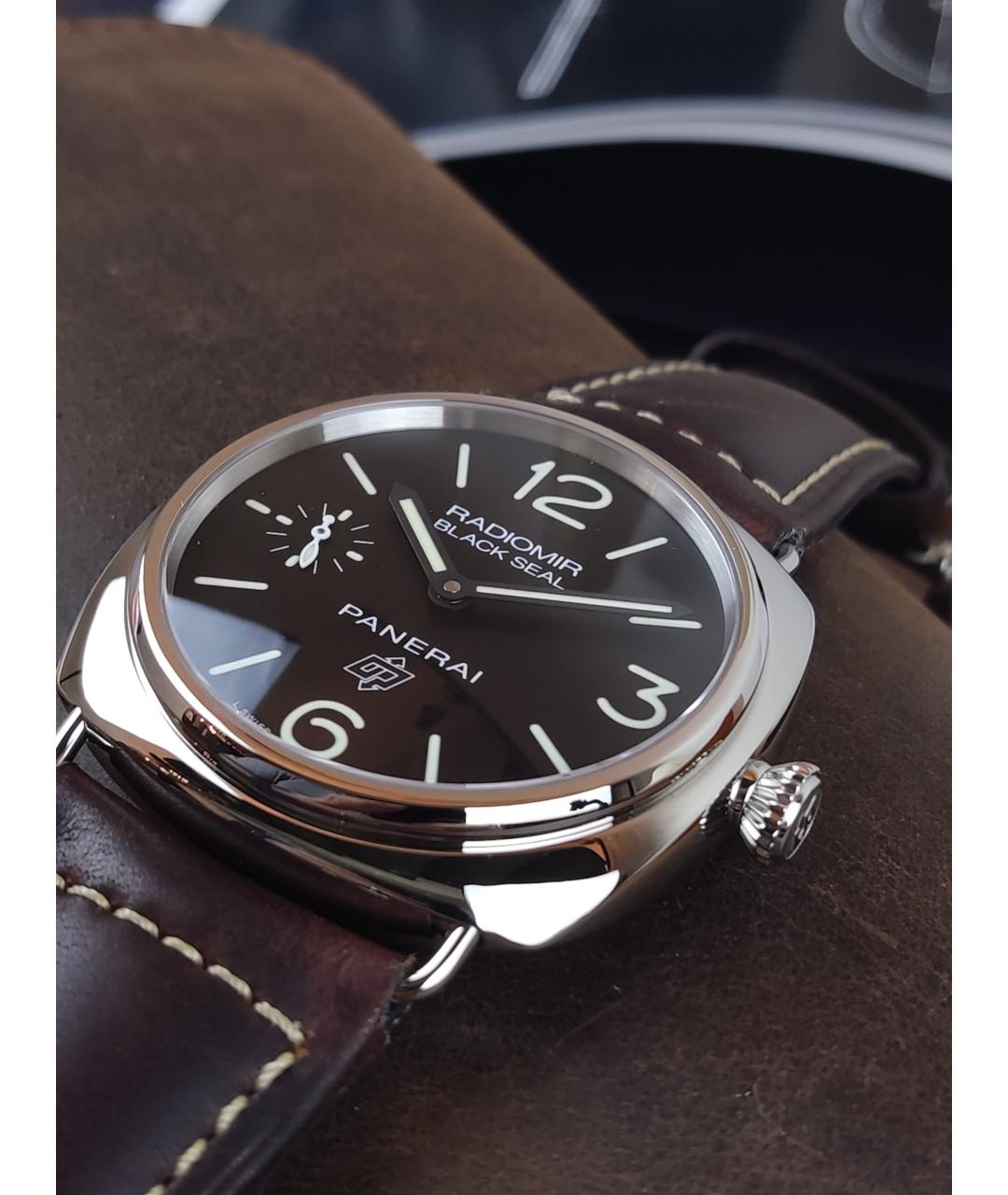 PANERAI Черные стальные часы, фото 4