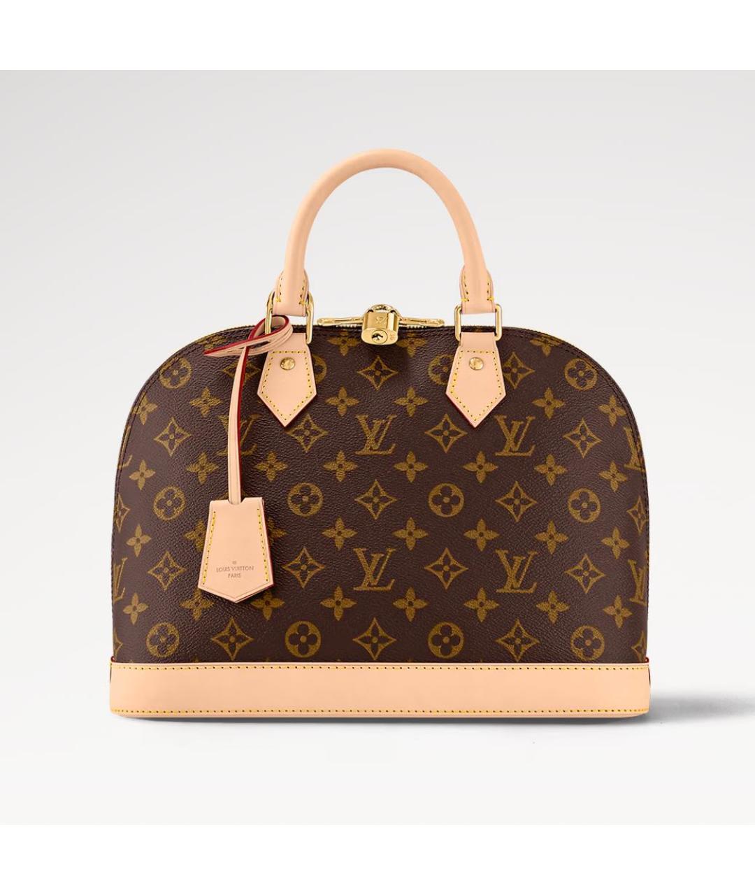 LOUIS VUITTON Коричневая сумка с короткими ручками из искусственной кожи, фото 4