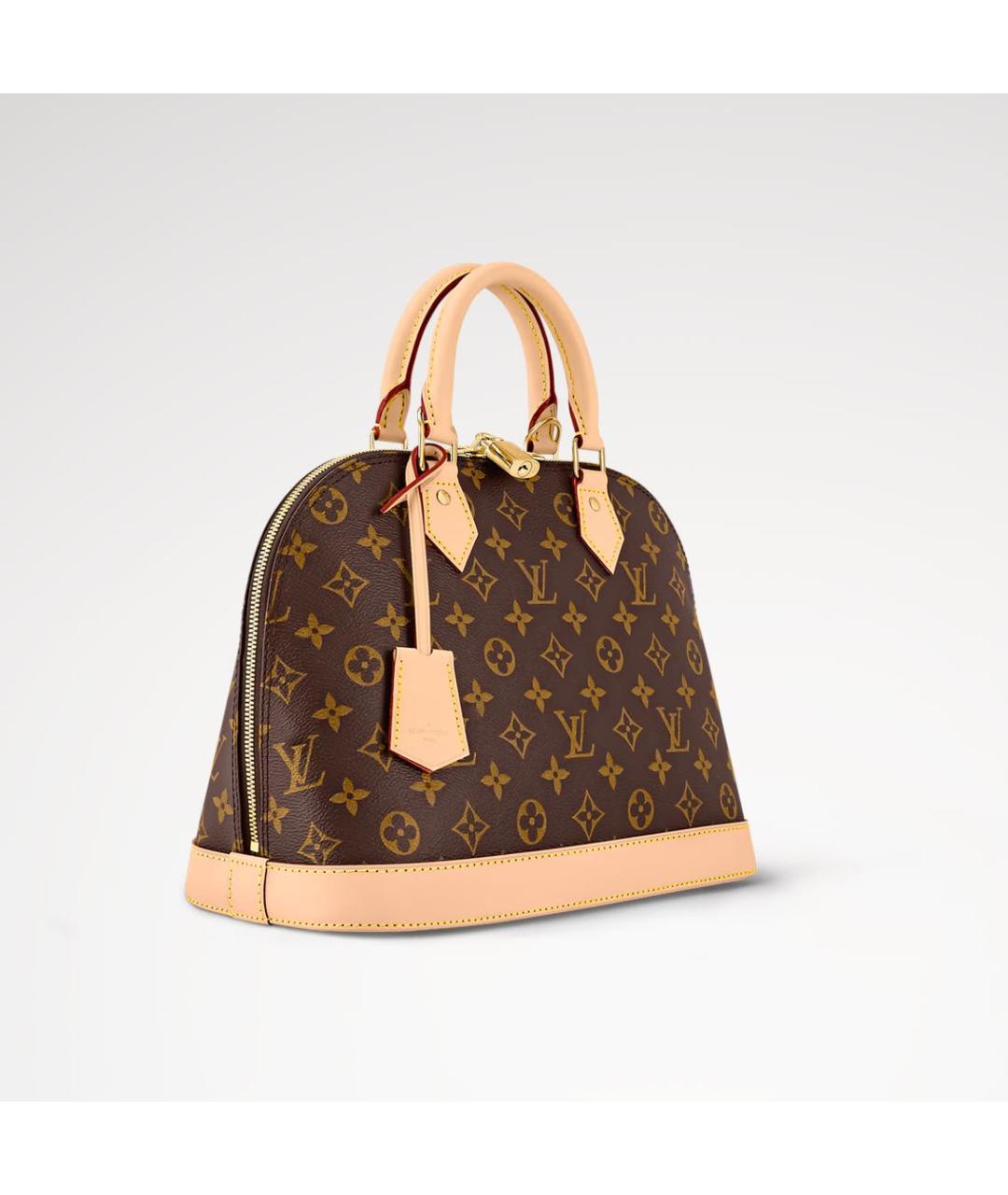 LOUIS VUITTON Коричневая сумка с короткими ручками из искусственной кожи, фото 2