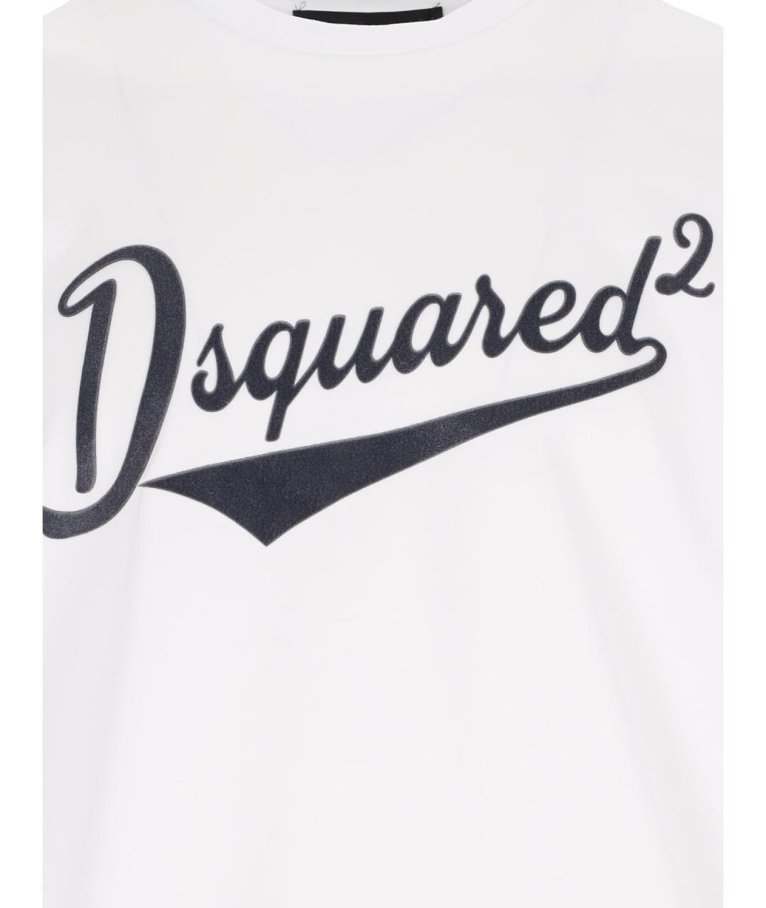 DSQUARED2 Белая хлопковая футболка, фото 3
