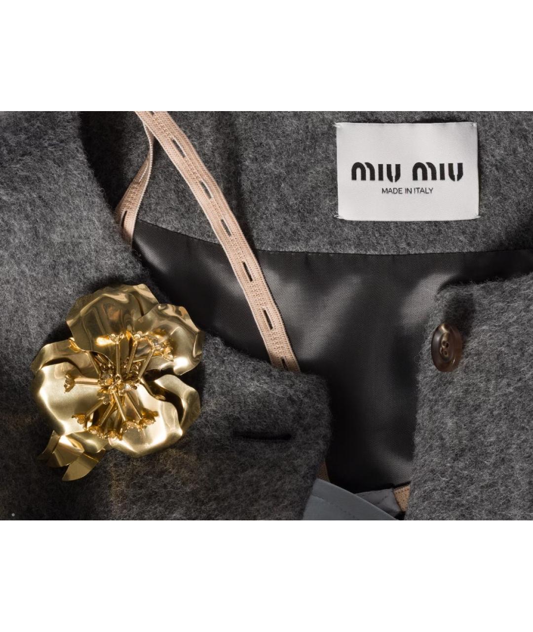 MIU MIU Золотая латунная булавка / брошь, фото 2