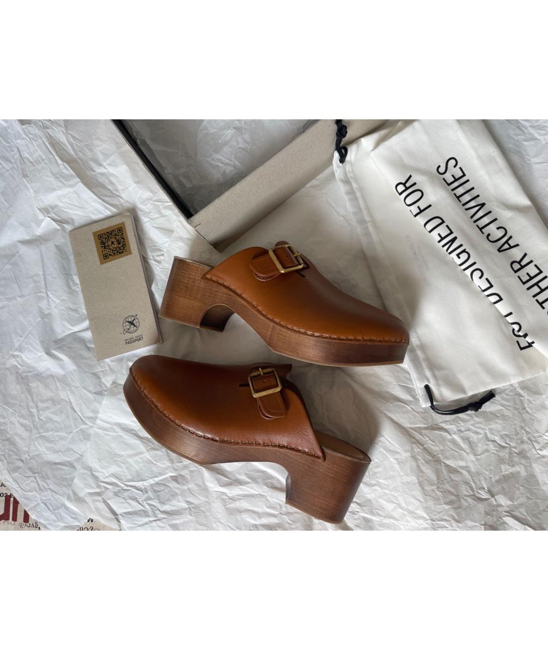 GOLDEN GOOSE DELUXE BRAND Кожаные сабо, фото 5