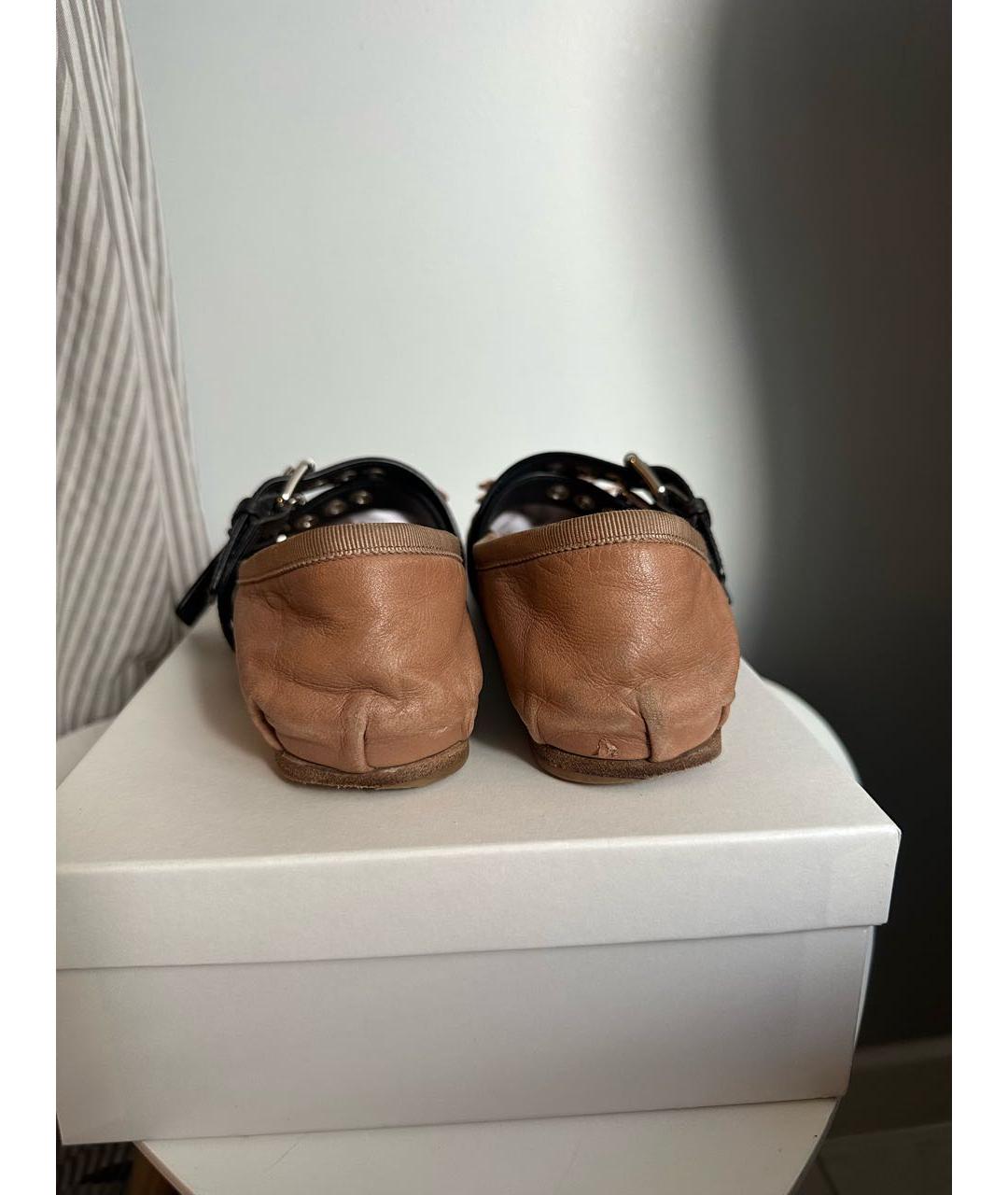 MIU MIU Розовые кожаные балетки, фото 4