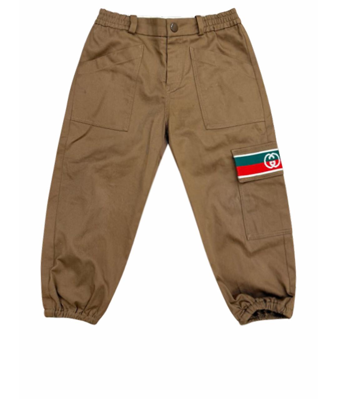 GUCCI KIDS Коричневые брюки и шорты, фото 1